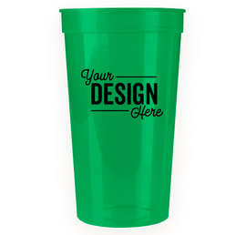 32 oz. Plastic Stadium Cup - Color: Translucent Green