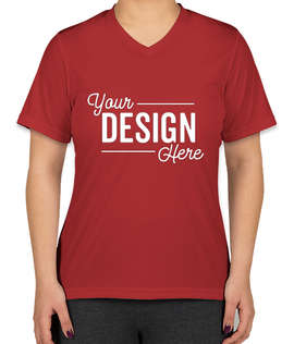 Team 365 Women's Zone V-Neck Performance Shirt - Color: Sport Scarlet Red