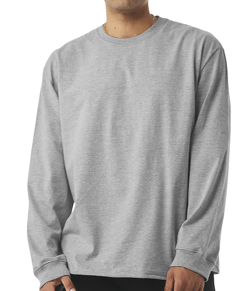 Bella + Canvas Heavyweight Long Sleeve T-shirt in Athletic Heather