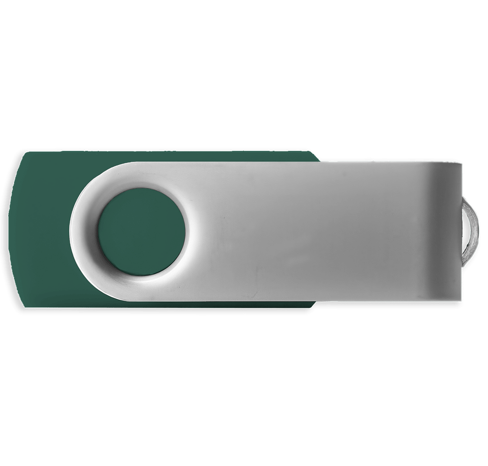 Full Color Silver Swivel USB Flash Drive 4GB-default