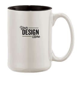 14 oz. Two-Tone Ceramic Mug - Color: White