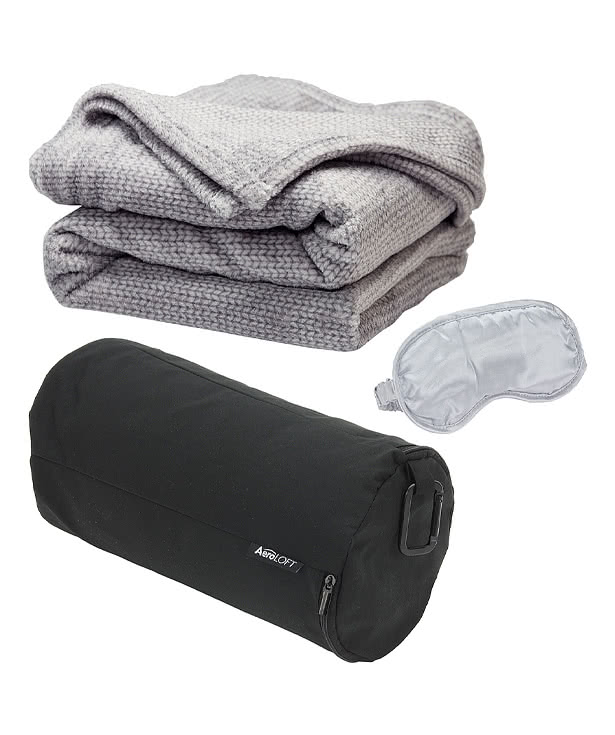 AeroLOFT Business First Travel Blanket with Sleep Mask