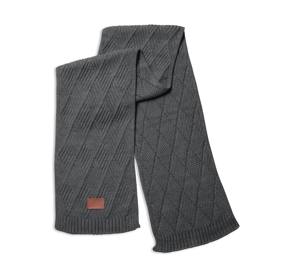 Debossed Leeman Trellis Knit Scarf-default