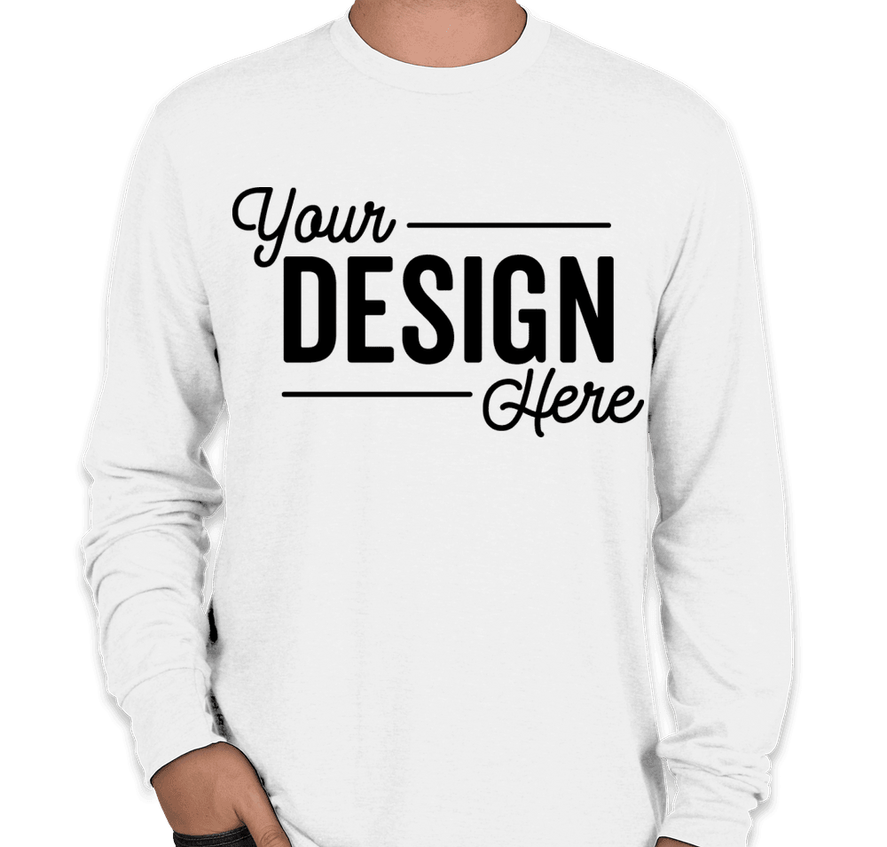 Design Custom Printed District Made Relaxed Tri-Blend Long Sleeve