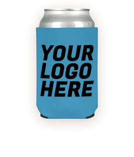 Foldable Neoprene Can Cooler - Color: Sky Blue