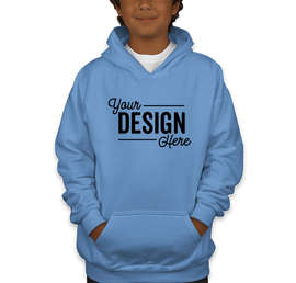 Gildan Youth Midweight 50/50 Pullover Hoodie - Color: Carolina Blue
