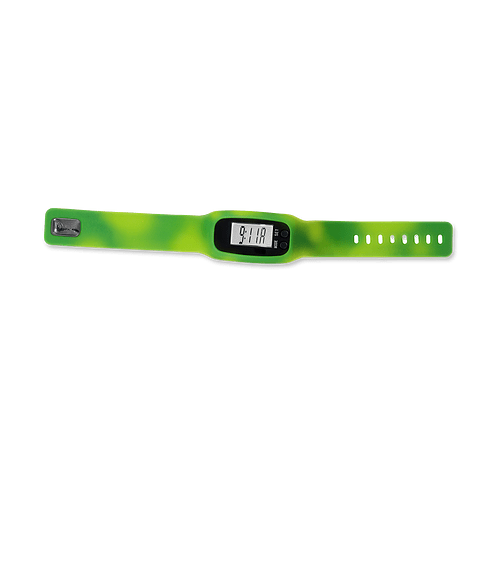 Mood Multifunction Pedometer Watch in Green To Yellow
