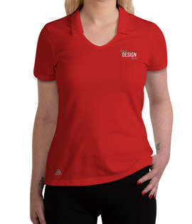 Adidas Women's Recycled Blend Polo - Color: Power Red