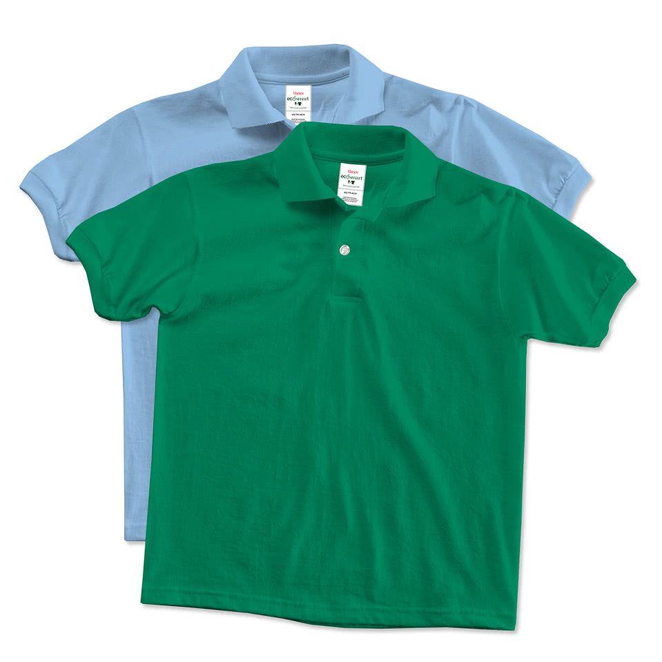 Hanes Youth EcoSmart 50/50 Jersey Polo