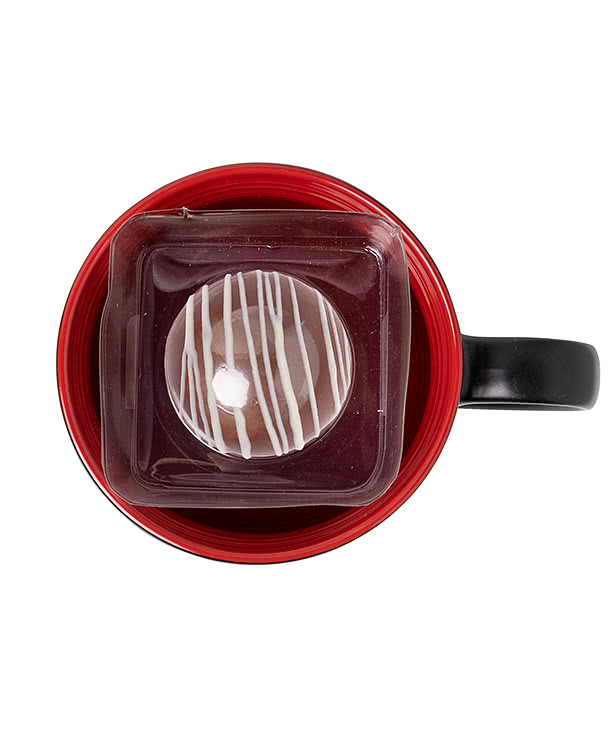 14 oz. Ceramic Two-Tone Black Mug & Hot Chocolate Bomb Gift Set