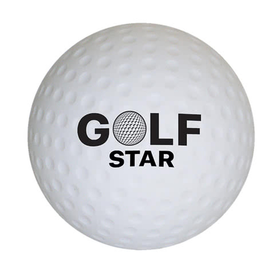 Golf Ball Shaped Stress Reliever in White