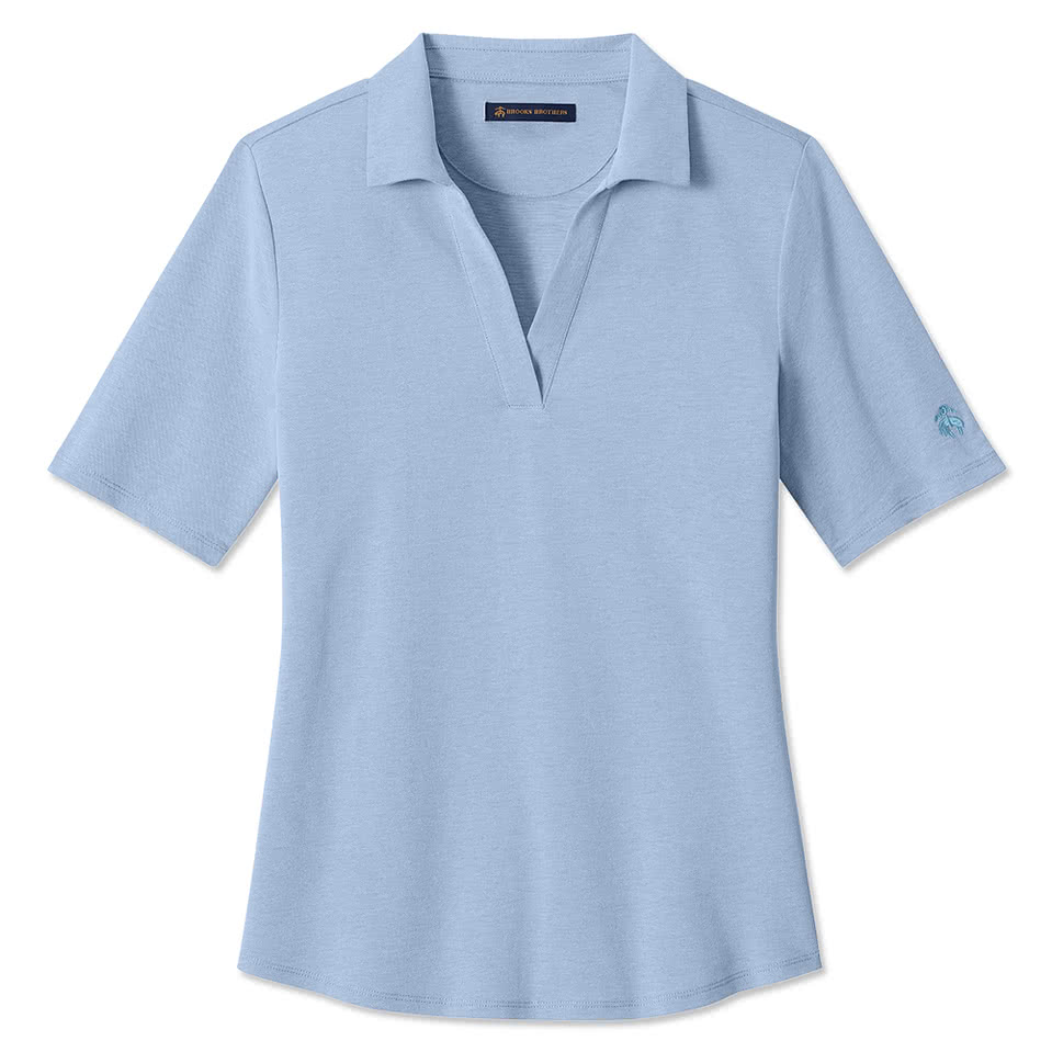 Brooks Brothers Women's Pinpoint Pique Performance Polo - Embroidered
