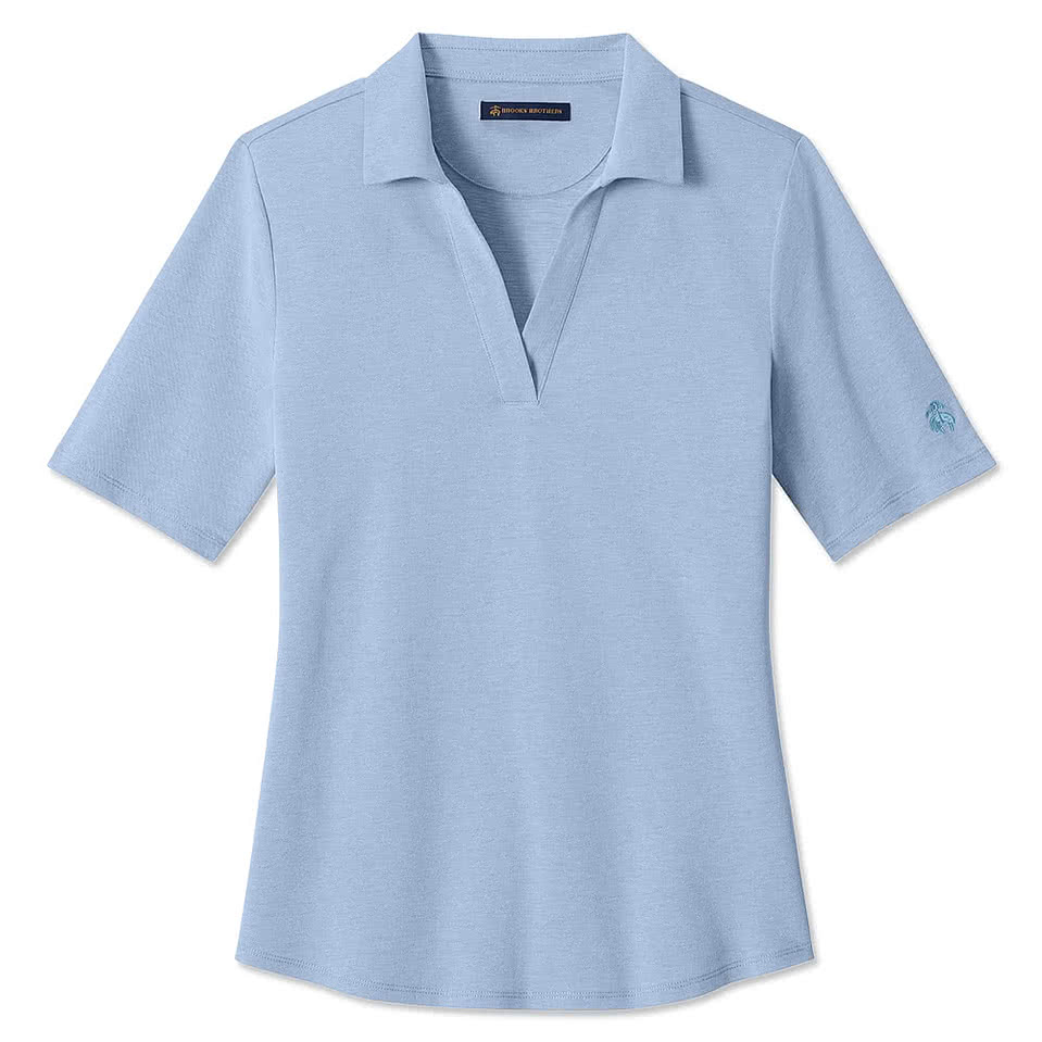 Brooks Brothers Women's Pinpoint Pique Performance Polo - Printed