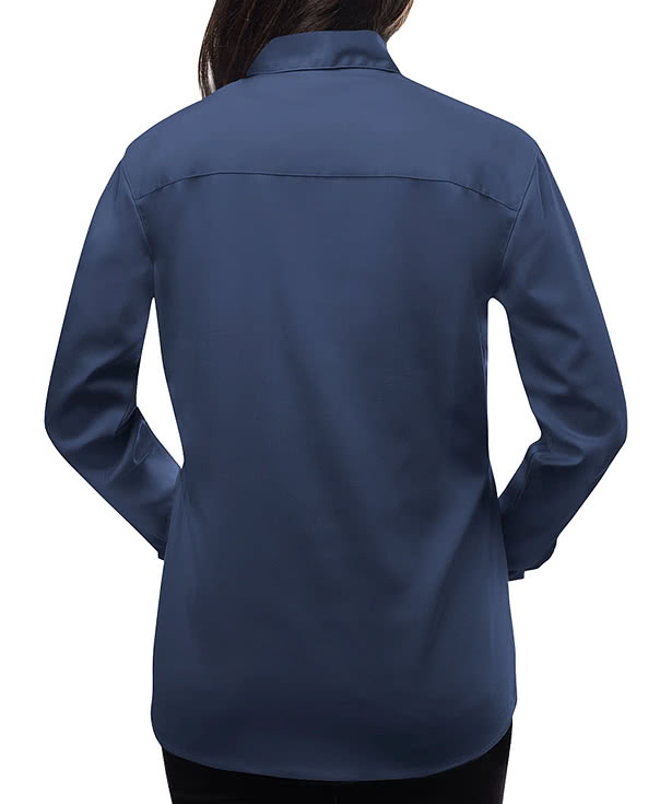 Blue Generation Women's Scotchgard Long Sleeve Dress Shirt - Embroidered