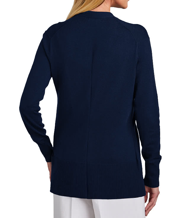 Brooks Brothers Women’s Cotton Stretch Long Open Cardigan