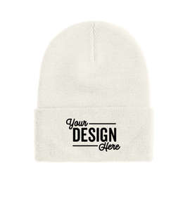 Port & Company Fleece Lined Cuff Beanie - Color: White
