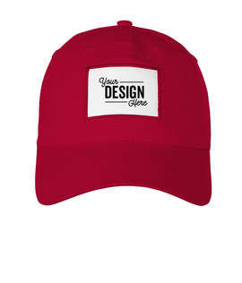 Ahead Largo Washed Twill Baseball Hat with White Rectangle Patch - Color: University Cardinal