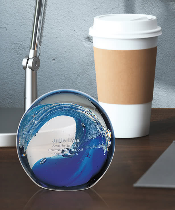 Laser Engraved Wave Award