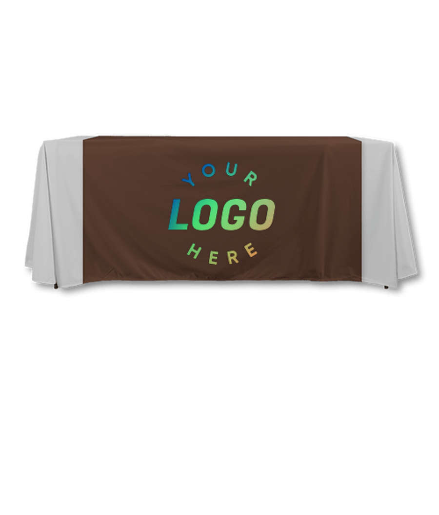 Full Color 57" LazerLine Table Runner in Brown