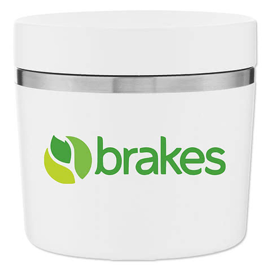 h2go 20 oz. Crush Stainless Steel Food Storage Container in Matte White