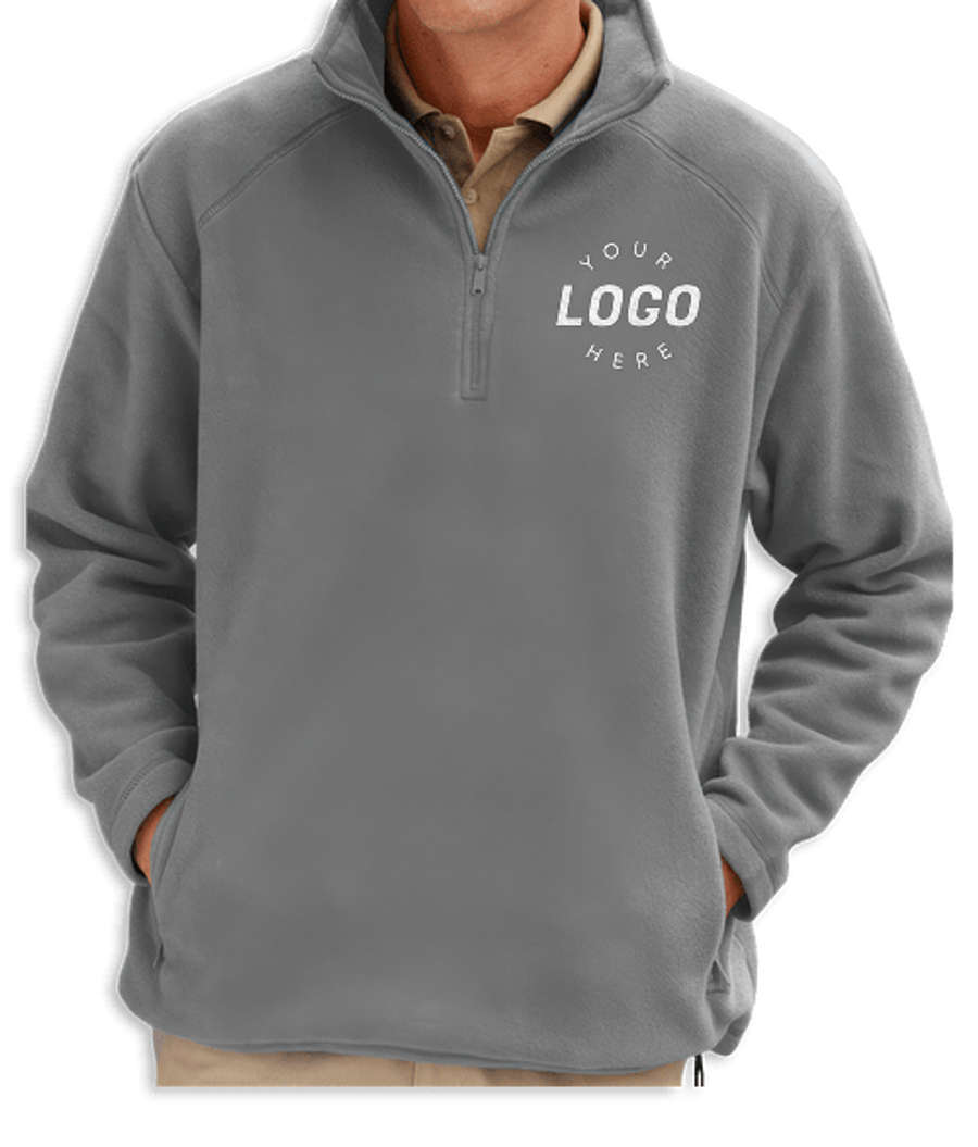 Blue Generation Microfleece Quarter Zip Pullover in Gray