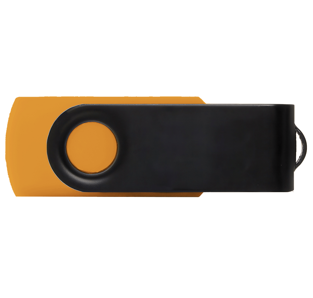 Full Color Black Matte Swivel USB Flash Drive 4GB-default