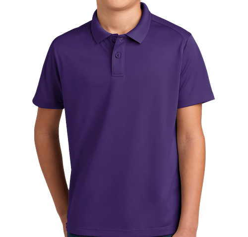 Port Authority Youth Wearever Performance Pique Polo in Prism Purple