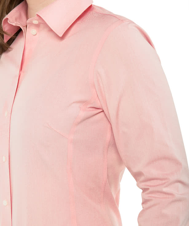 Devon & Jones Women's Solid Dress Shirt - Embroidered