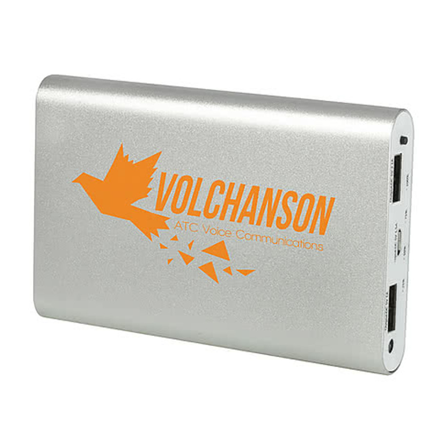 Arnold 8,000 mAh Aluminum Power Bank in Silver
