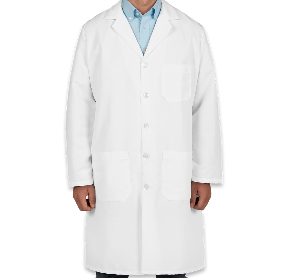 Red Kap Full Button Lab Coat - Embroidered-default