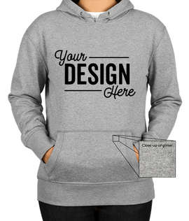 J. America Women's Glitter Pullover Hoodie - Color: Oxford