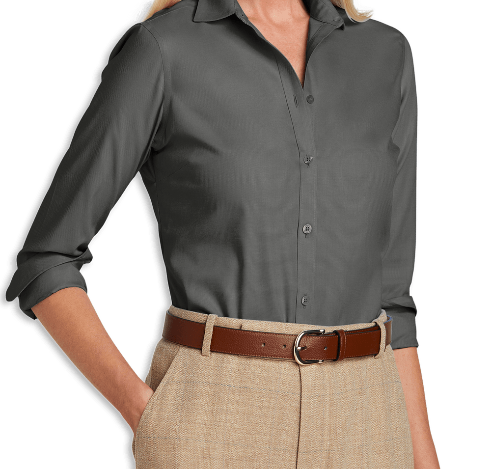 Brooks Brothers Women's Wrinkle-Free Stretch Nailhead Dress Shirt-default