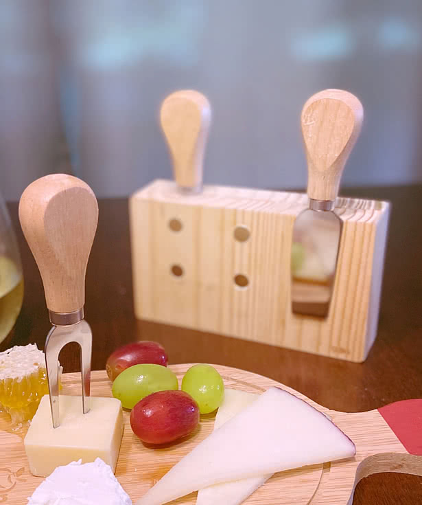 Laser Engraved 3-Piece Cheese Cutlery Set