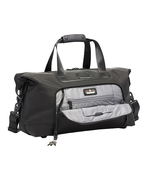 Laser Engraved Tumi Alpha Double Expandable Travel Satchel