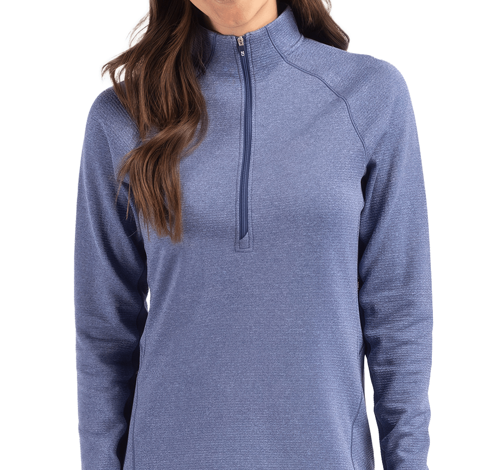 Cutter & Buck Women's Peshastin Recycled Half Zip Grid Fleece Pullover-default