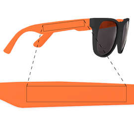 Two-Tone Promotional Sunglasses - Color: Orange