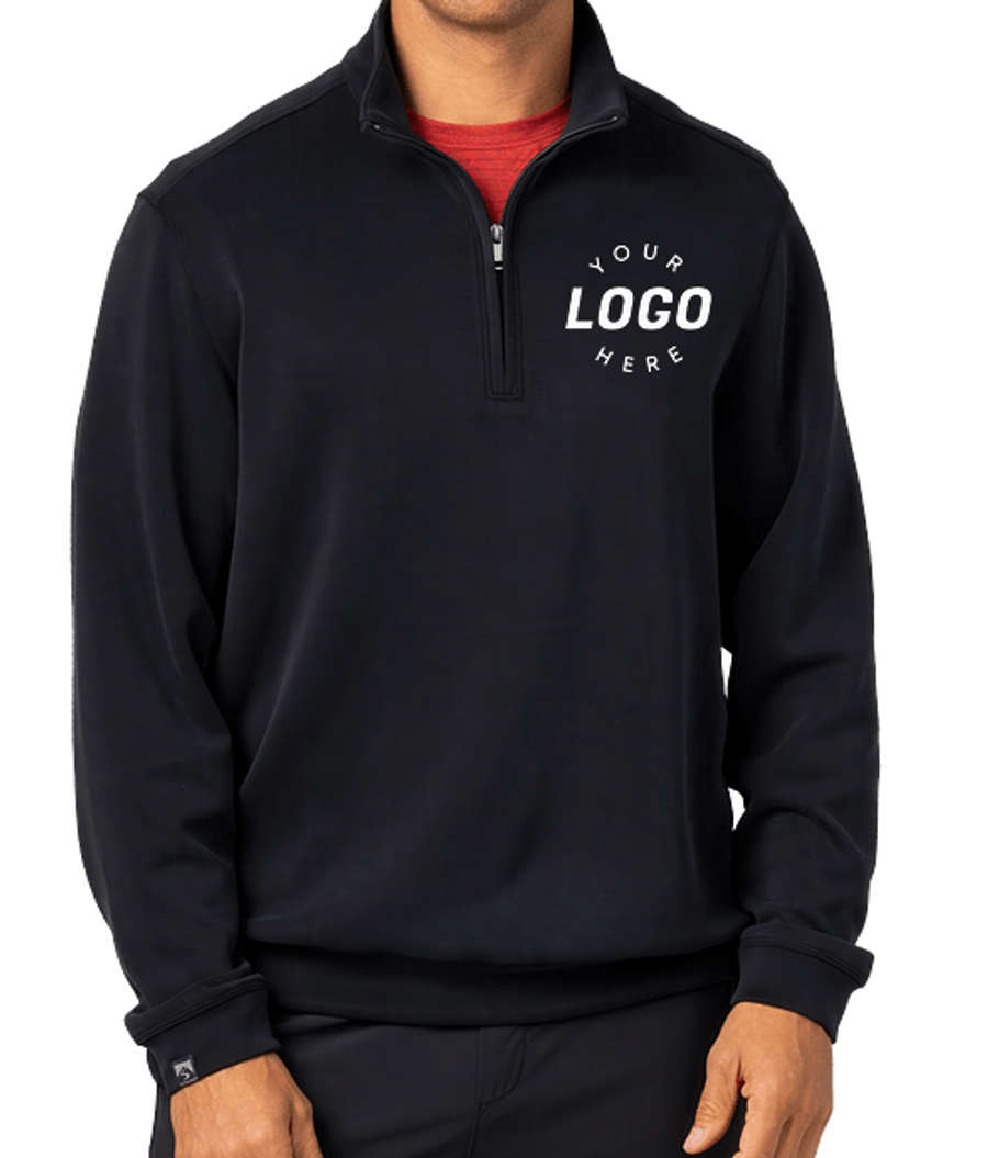 Storm Creek Comfort Zone Recycled Quarter Zip Sweatshirt in Black