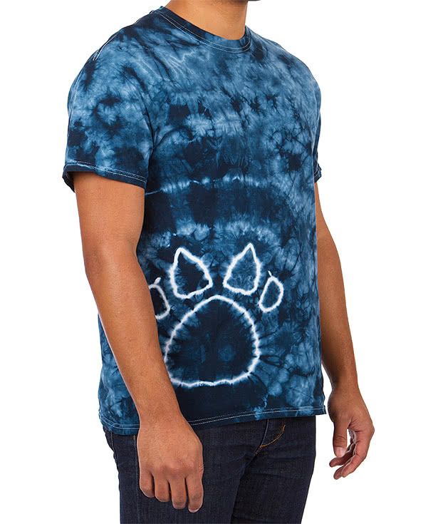 Dyenomite Paw Print Tie-Dye T-shirt