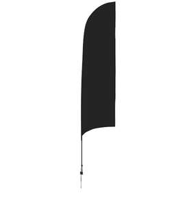 Full Color 13’ Streamline Razor Flag with Spike - Color: Black