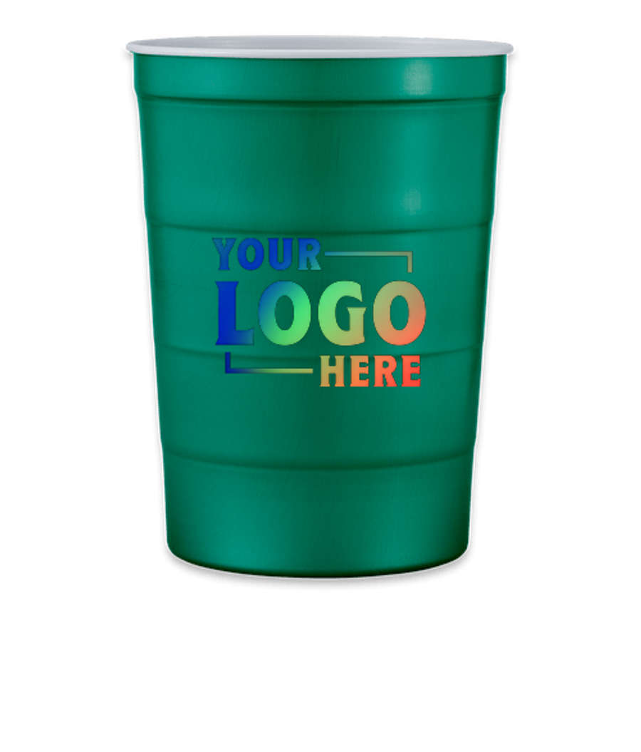 Steel Chill-Cups 16 oz. Recyclable Cup in Green
