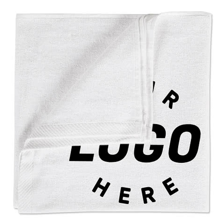 Lightweight White Printed Beach Towel in White