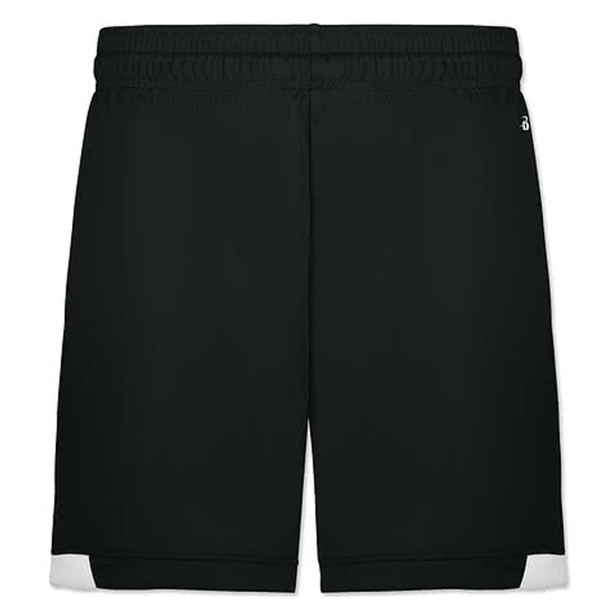 Badger Sport Youth On The Rise Performance Shorts in Graphite / White