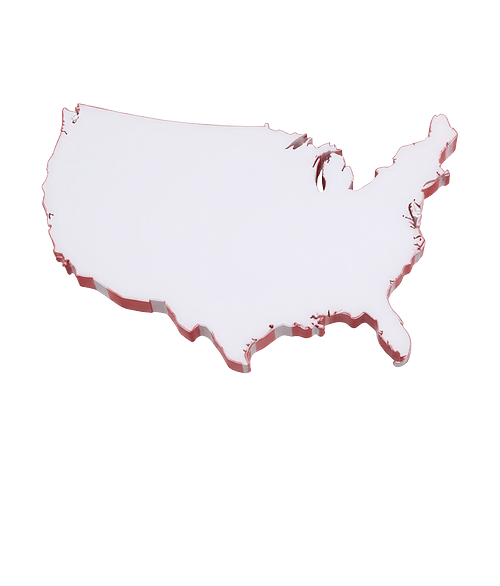 USA Map Stress Reliever in Red/White/Blue