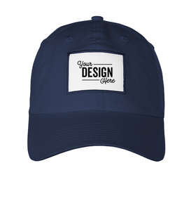 Ahead Largo Washed Twill Baseball Hat with White Rectangle Patch - Color: Nautical Blue
