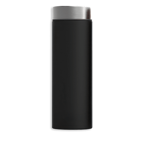 Asobu Laser Engraved 17 oz. Le Baton Travel Insulated Water Bottle in Black / Silver