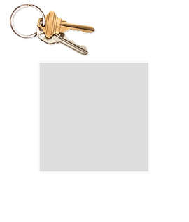 4 in. x 4 in. Square Static Stick Window Cling - Color: Clear
