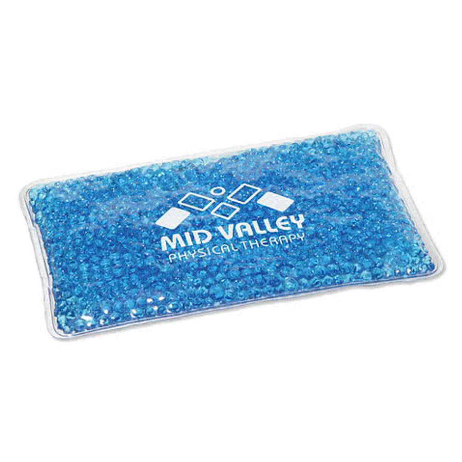 Rectangle Aqua Pearls Hot/Cold Pack in Solid White