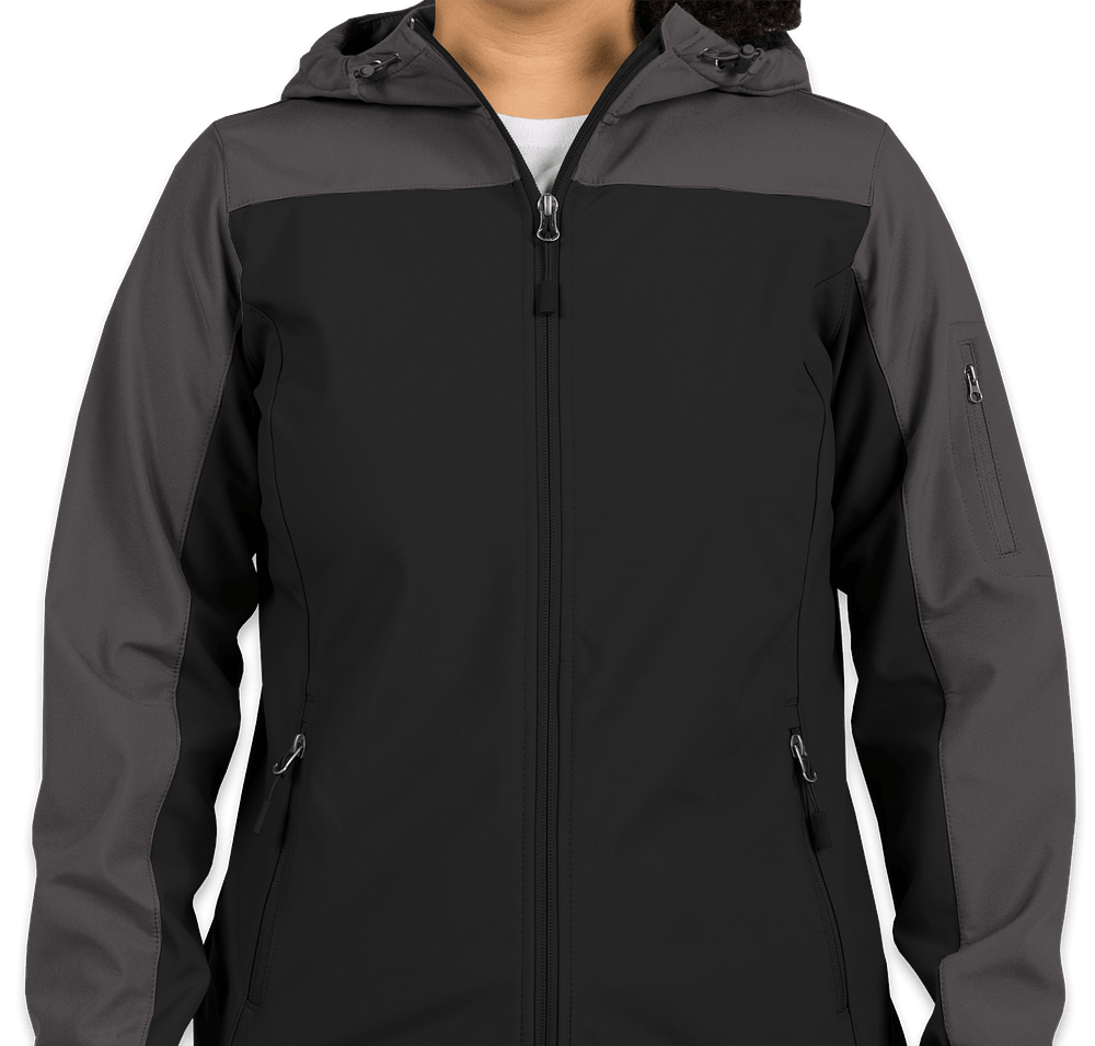 Port Authority Women's Contrast Hooded Soft Shell Jacket-default
