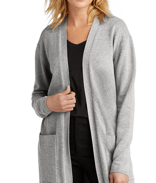Mercer+Mettle Women’s Easy Care Open Cardigan in Gusty Grey Heather
