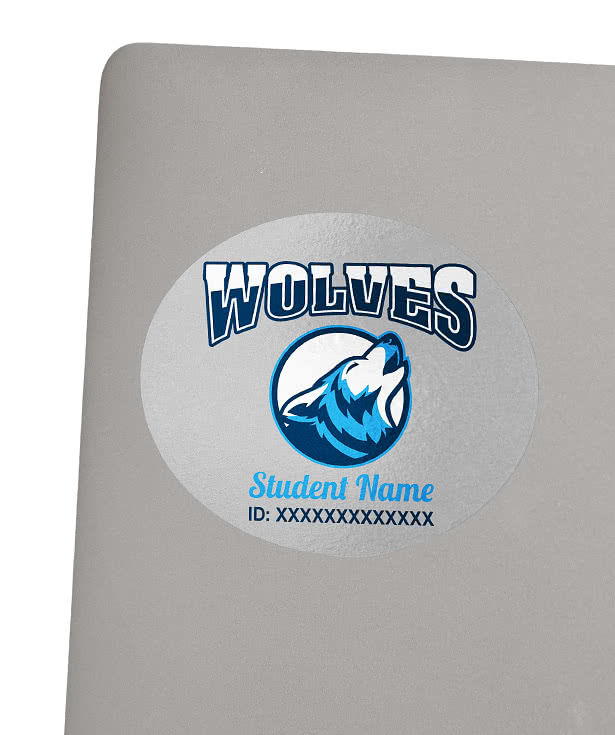 Full Color 6 in. x 4 in. No Residue Oval Tech Decal